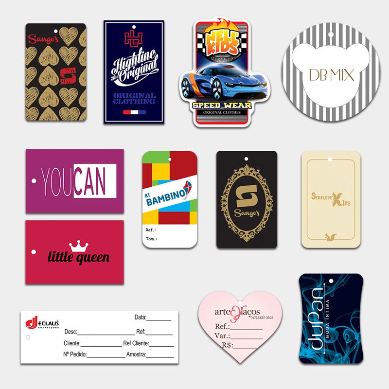 Amostras Tags Decorativos